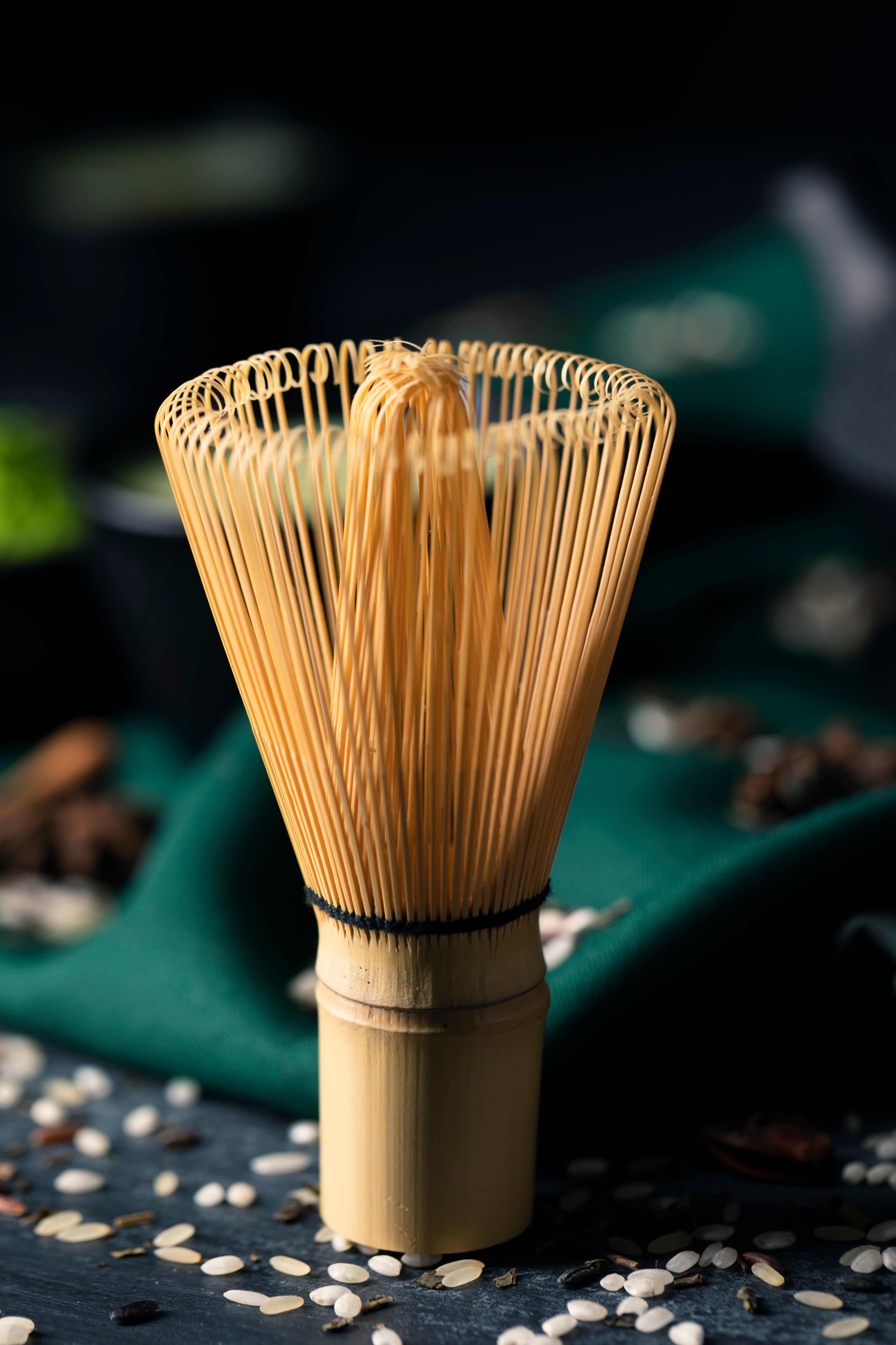 Japanese Bamboo Matcha Whisk, 100 Prongs (fine bristles for extra foam) - Rare Beans Co